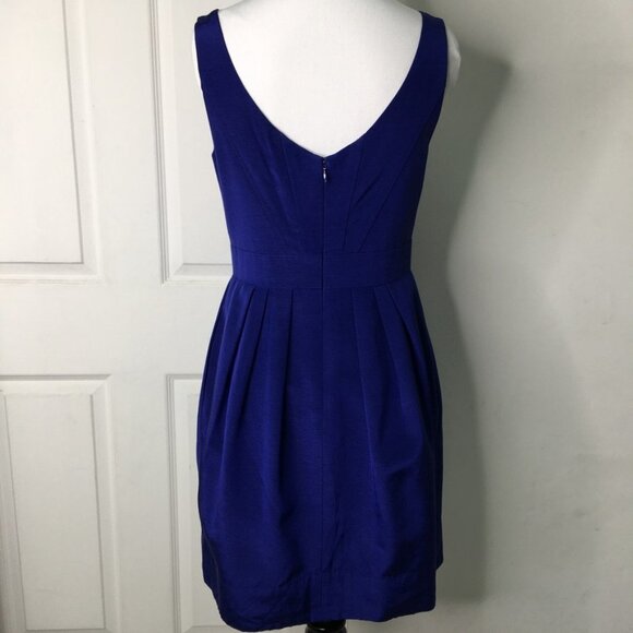 Shoshanna Royal Blue Open Flare Dress Size 4 - Picture 8 of 15